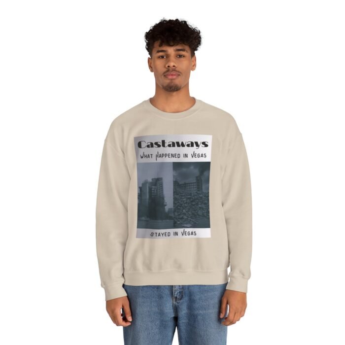 Las Vegas Castaways Demo Sweatshirt - Unisex Crewneck, Cozy Gift, Travel Apparel, Unique Las Vegas Memory, Vintage Style - Image 4