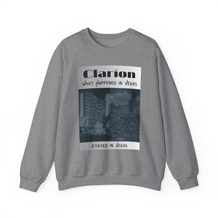Vintage Vegas Clarion Demo Graphic Sweatshirt - Unisex Crewneck, Ideal for Casual Outfits, Gifts for Him/Her, Perfect for Travel Enthusiasts - Image 16