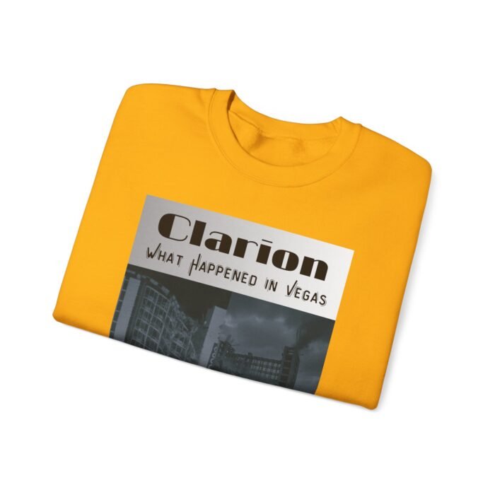 Vintage Vegas Clarion Demo Graphic Sweatshirt - Unisex Crewneck, Ideal for Casual Outfits, Gifts for Him/Her, Perfect for Travel Enthusiasts - Image 3