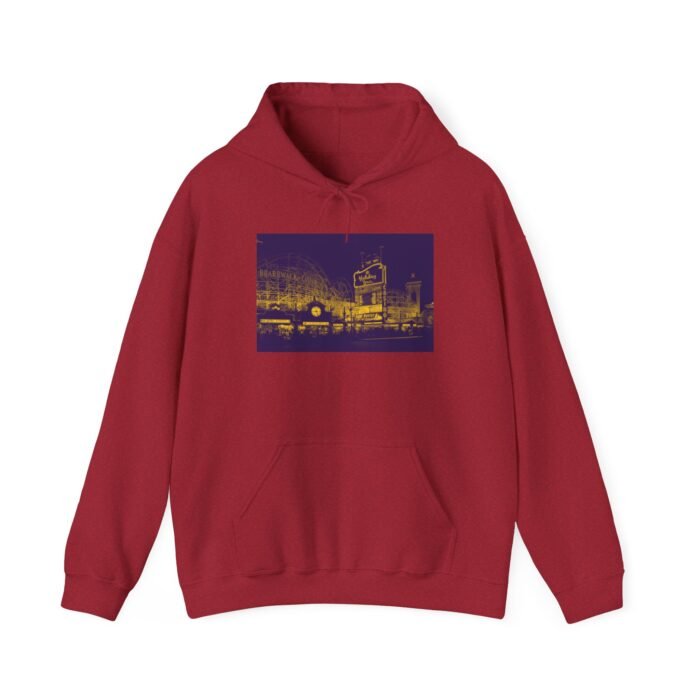 Urban Vibes Boardwalk Hotel/Casino Hooded Sweatshirt - Unisex Heavy Blend™ | Streetwear, Casual Comfort, Graphic Hoodie, Outdoor Apparel, Gift Idea - Image 26