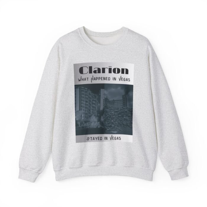 Vintage Vegas Clarion Demo Graphic Sweatshirt - Unisex Crewneck, Ideal for Casual Outfits, Gifts for Him/Her, Perfect for Travel Enthusiasts - Image 8
