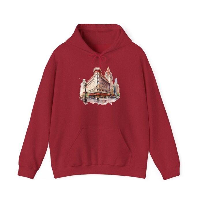 LV Cityscape and Strip Hoodie - Cozy Urban Style Sweatshirt, Perfect Gift for City Lovers, Trendy Graphic Hooded Sweatshirt, Ideal for Travel - Image 26