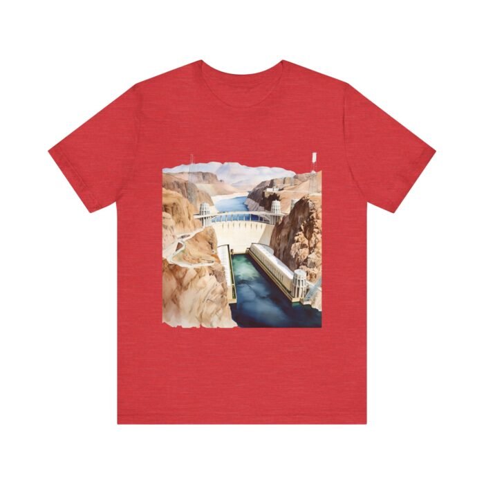 Scenic Hoover Dam Short Sleeve Tee - Nature Lover Shirt, Outdoor Adventure Apparel, Travel Gift, Unisex Graphic Tee - Image 27