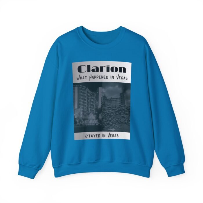 Vintage Vegas Clarion Demo Graphic Sweatshirt - Unisex Crewneck, Ideal for Casual Outfits, Gifts for Him/Her, Perfect for Travel Enthusiasts - Image 18