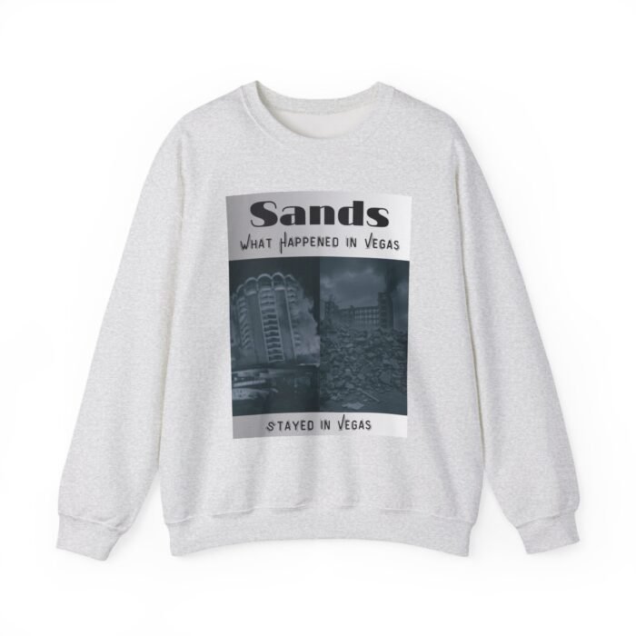 Vintage Vegas Sands Demo Crewneck Sweatshirt - Retro Graphic Sweater, Gift for Travel Lovers, Casual Wear, Unisex Apparel, Easy Everyday Style - Image 8