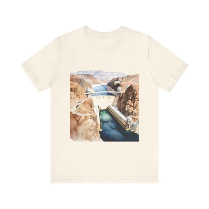 Scenic Hoover Dam Short Sleeve Tee - Nature Lover Shirt, Outdoor Adventure Apparel, Travel Gift, Unisex Graphic Tee - Image 15