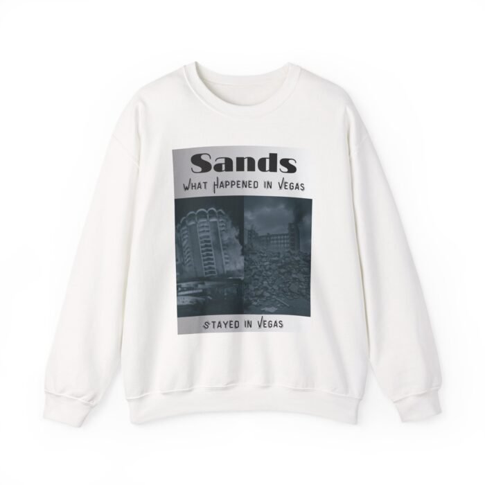 Vintage Vegas Sands Demo Crewneck Sweatshirt - Retro Graphic Sweater, Gift for Travel Lovers, Casual Wear, Unisex Apparel, Easy Everyday Style - Image 6