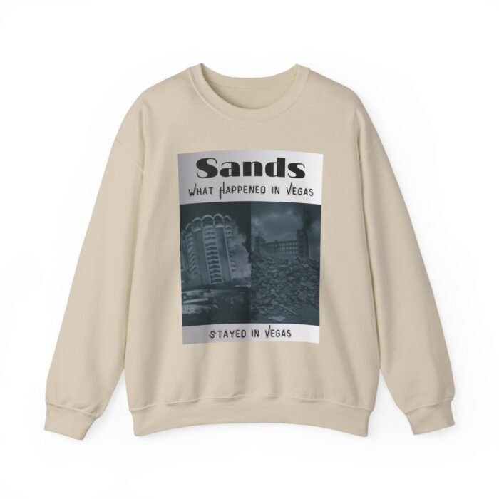 Vintage Vegas Sands Demo Crewneck Sweatshirt - Retro Graphic Sweater, Gift for Travel Lovers, Casual Wear, Unisex Apparel, Easy Everyday Style - Image 10