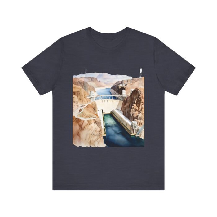 Scenic Hoover Dam Short Sleeve Tee - Nature Lover Shirt, Outdoor Adventure Apparel, Travel Gift, Unisex Graphic Tee - Image 23