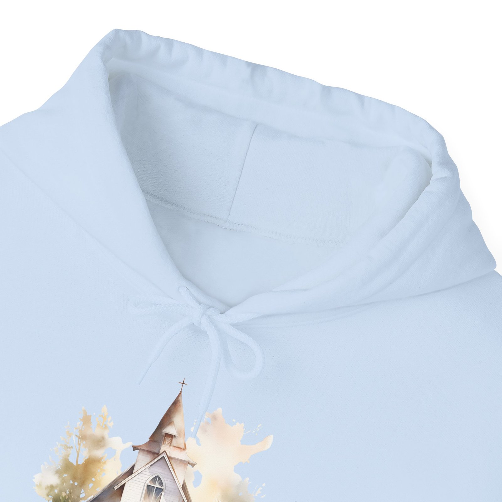 LV Cozy Wedding Chapel Illustration Hoodie - Perfect for Fall, Gift for Nature Lovers, Unisex Sweatshirt for Relaxing Days, Autumn Fashion - Image 4