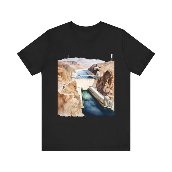 Scenic Hoover Dam Short Sleeve Tee - Nature Lover Shirt, Outdoor Adventure Apparel, Travel Gift, Unisex Graphic Tee - Image 13