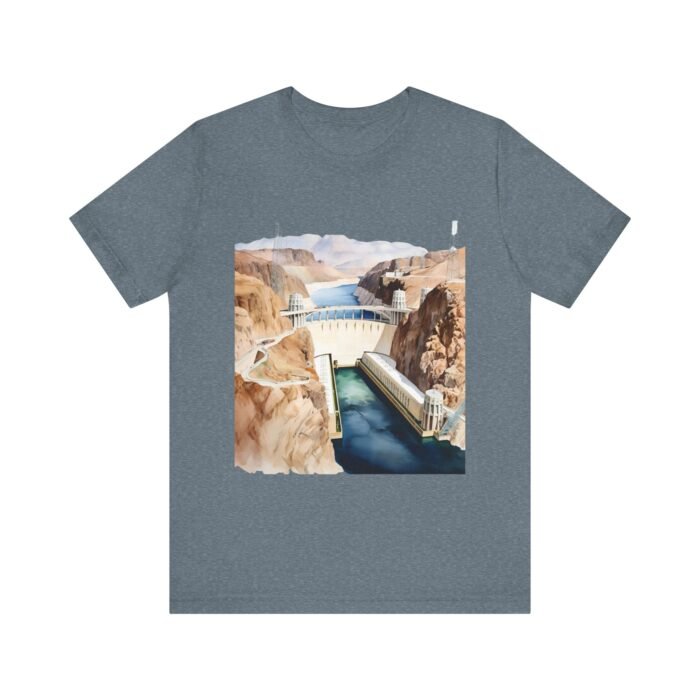 Scenic Hoover Dam Short Sleeve Tee - Nature Lover Shirt, Outdoor Adventure Apparel, Travel Gift, Unisex Graphic Tee - Image 21