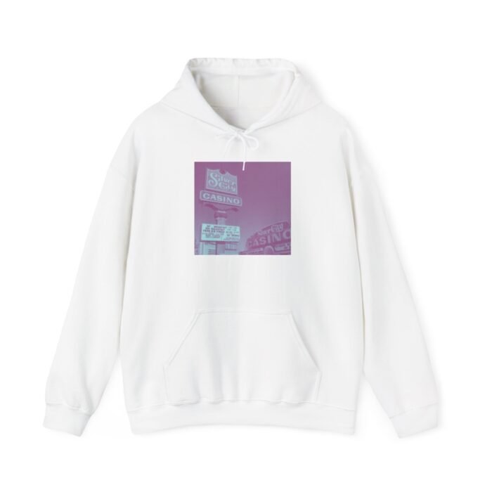 Retro Vintage Silver City Casino Hoodie - Cozy  Sweatshirt for Casual Wear, Perfect for Him/Her, Nostalgic Vibe