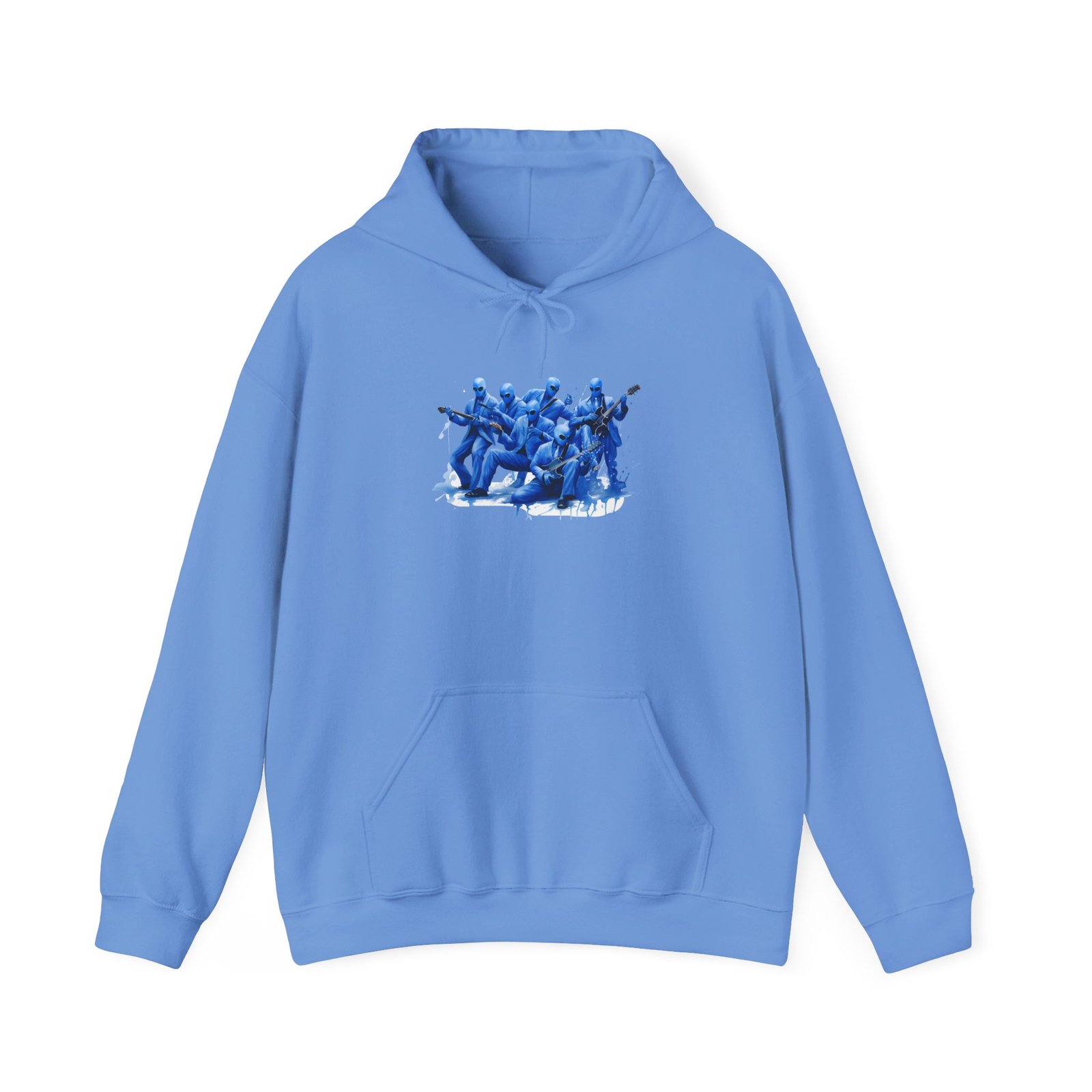 LV Blue Man Group Playful Action Hooded Sweatshirt - Casual Hoodie, Unisex Pullover, Gift for Gamers, Everyday Comfort, Cool Casual Wear
