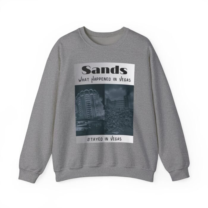 Vintage Vegas Sands Demo Crewneck Sweatshirt - Retro Graphic Sweater, Gift for Travel Lovers, Casual Wear, Unisex Apparel, Easy Everyday Style - Image 18