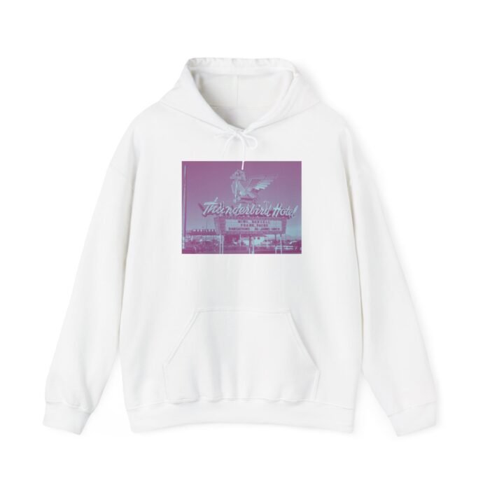 Retro-Inspired Thunderbird Hotel Graphic Hoodie - Unisex Sweatshirt for Cozy Outfits, Perfect Gift for Him/Her, Comfortable Wear - Image 6
