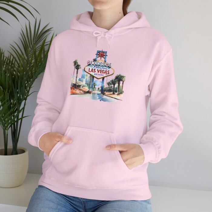 Las Vegas Vibes Welcome Sign Unisex Hoodie, Travel Souvenir Sweatshirt, Cozy Gift, Las Vegas Apparel, Casual Layering - Image 5