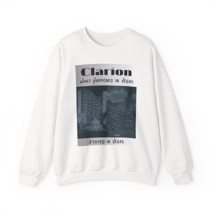 Vintage Vegas Clarion Demo Graphic Sweatshirt - Unisex Crewneck, Ideal for Casual Outfits, Gifts for Him/Her, Perfect for Travel Enthusiasts - Image 6