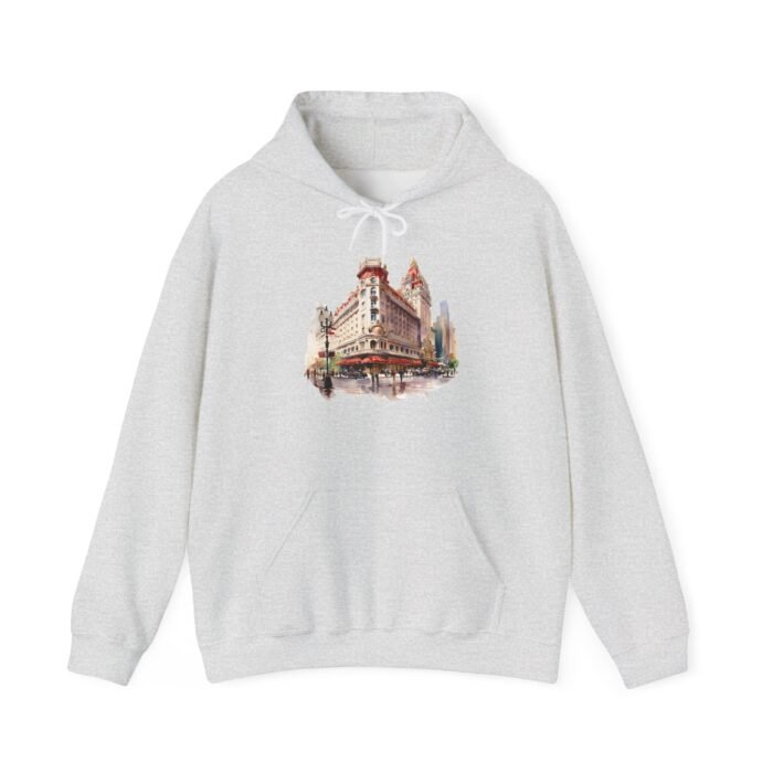 LV Cityscape and Strip Hoodie - Cozy Urban Style Sweatshirt, Perfect Gift for City Lovers, Trendy Graphic Hooded Sweatshirt, Ideal for Travel - Image 8