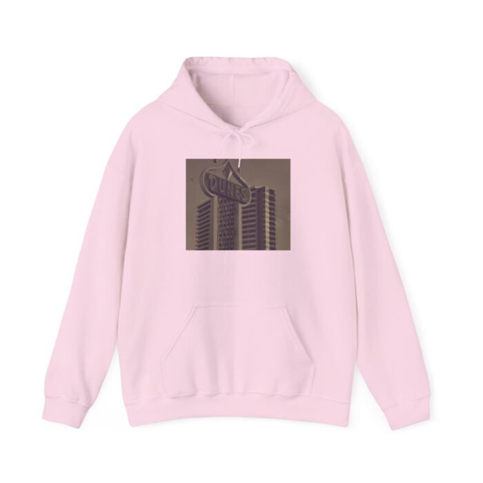 Urban Vibe Dunes Hotel/Casino Hooded Sweatshirt - Cozy Unisex Hoodie, Streetwear Fashion, Graphic Pullovers, Casual Style