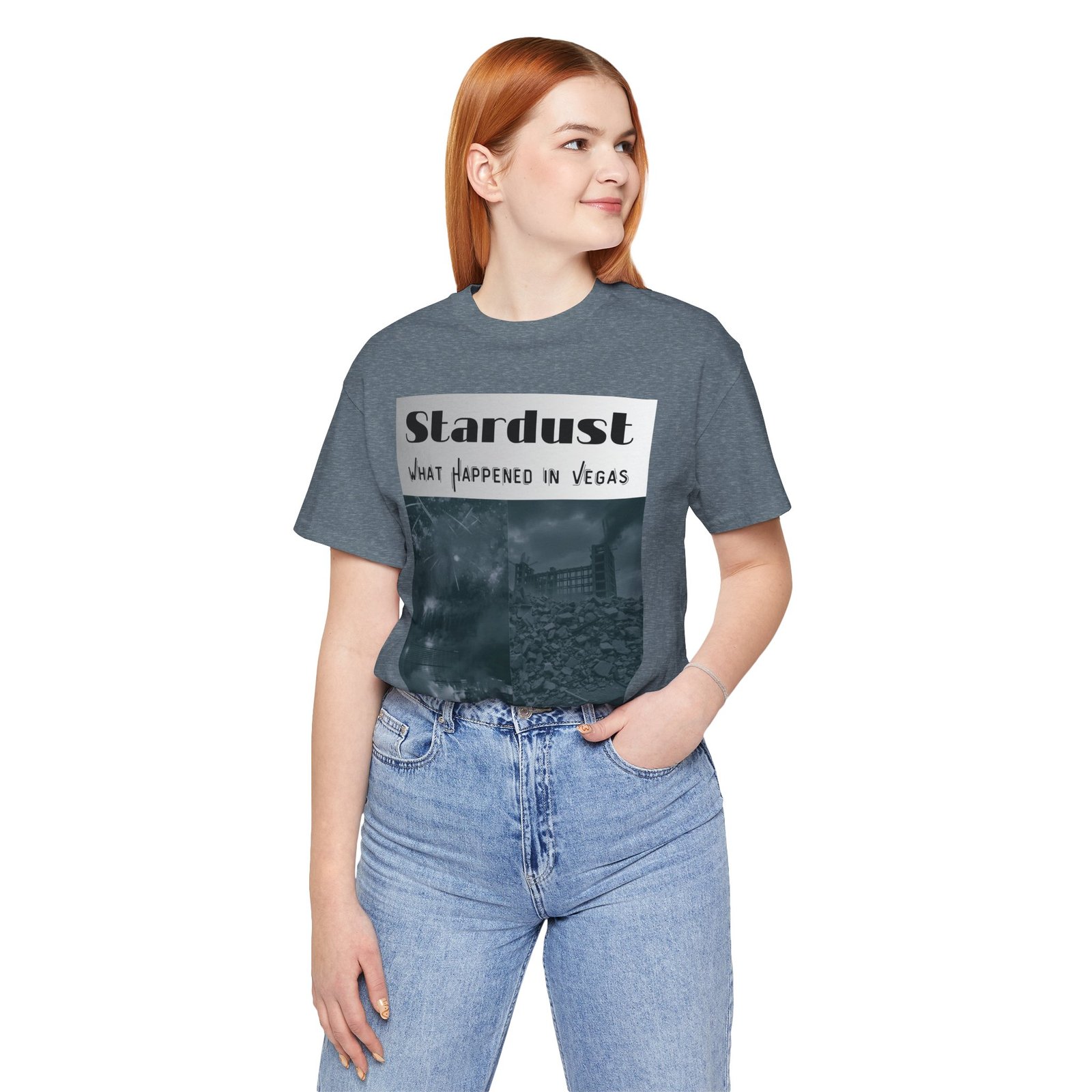 Vintage Stardust Demo Vegas Graphic Tee - Retro Style, Unisex Casual Shirt, Perfect for Events, Gifts, Urban Fashion, Travel Memories - Image 4