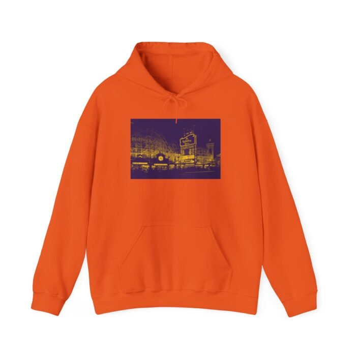 Urban Vibes Boardwalk Hotel/Casino Hooded Sweatshirt - Unisex Heavy Blend™ | Streetwear, Casual Comfort, Graphic Hoodie, Outdoor Apparel, Gift Idea