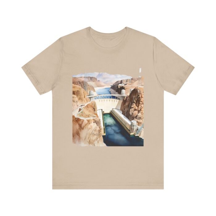 Scenic Hoover Dam Short Sleeve Tee - Nature Lover Shirt, Outdoor Adventure Apparel, Travel Gift, Unisex Graphic Tee