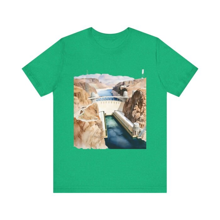 Scenic Hoover Dam Short Sleeve Tee - Nature Lover Shirt, Outdoor Adventure Apparel, Travel Gift, Unisex Graphic Tee - Image 19