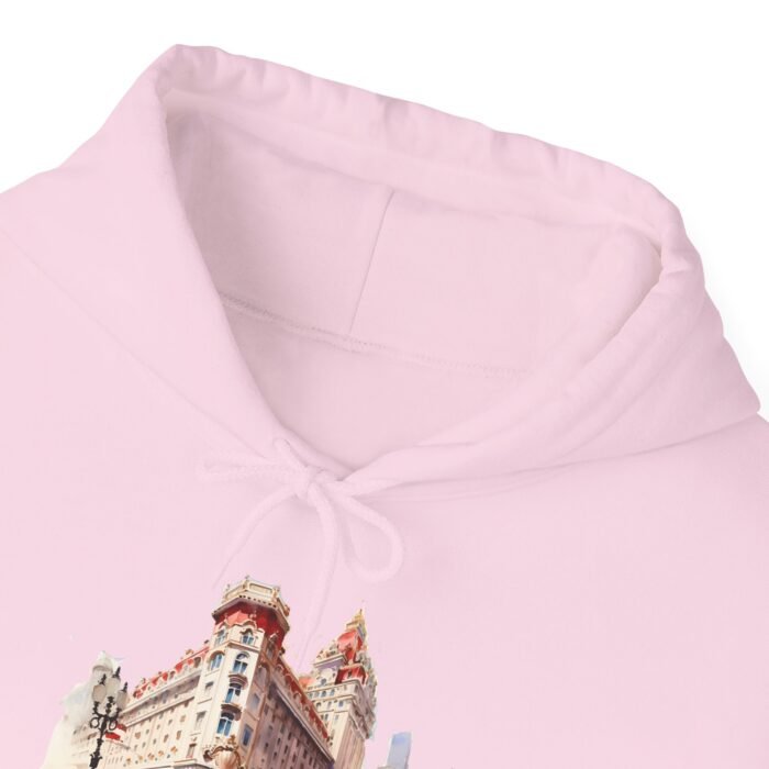 LV Cityscape and Strip Hoodie - Cozy Urban Style Sweatshirt, Perfect Gift for City Lovers, Trendy Graphic Hooded Sweatshirt, Ideal for Travel - Image 4