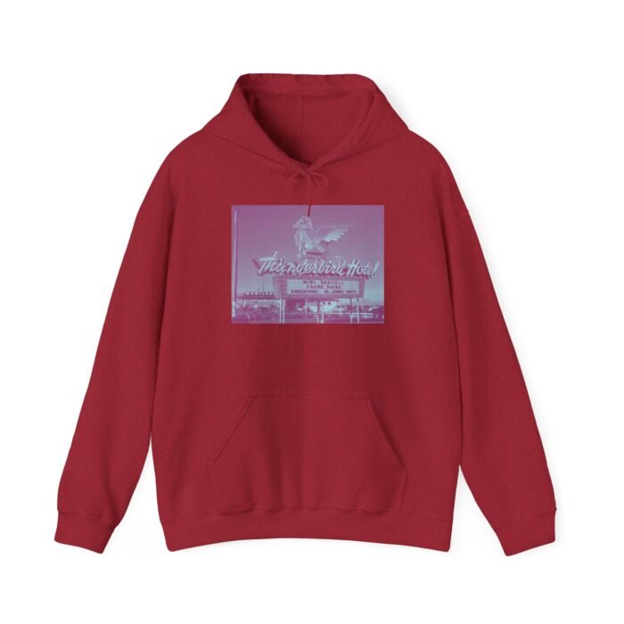 Retro-Inspired Thunderbird Hotel Graphic Hoodie - Unisex Sweatshirt for Cozy Outfits, Perfect Gift for Him/Her, Comfortable Wear - Image 26
