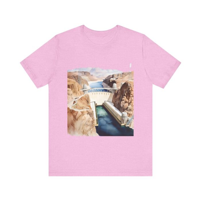 Scenic Hoover Dam Short Sleeve Tee - Nature Lover Shirt, Outdoor Adventure Apparel, Travel Gift, Unisex Graphic Tee - Image 25