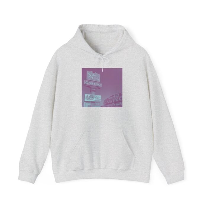 Retro Vintage Silver City Casino Hoodie - Cozy  Sweatshirt for Casual Wear, Perfect for Him/Her, Nostalgic Vibe - Image 6