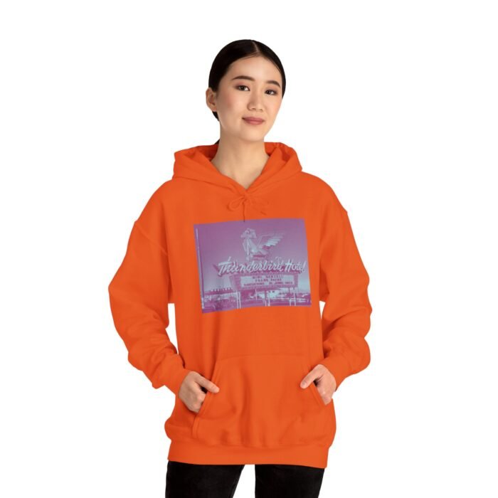 Retro-Inspired Thunderbird Hotel Graphic Hoodie - Unisex Sweatshirt for Cozy Outfits, Perfect Gift for Him/Her, Comfortable Wear - Image 4