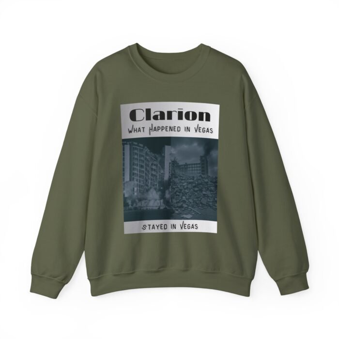 Vintage Vegas Clarion Demo Graphic Sweatshirt - Unisex Crewneck, Ideal for Casual Outfits, Gifts for Him/Her, Perfect for Travel Enthusiasts - Image 14