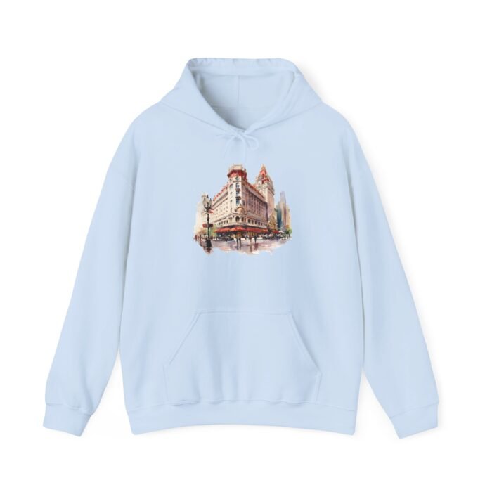 LV Cityscape and Strip Hoodie - Cozy Urban Style Sweatshirt, Perfect Gift for City Lovers, Trendy Graphic Hooded Sweatshirt, Ideal for Travel - Image 18