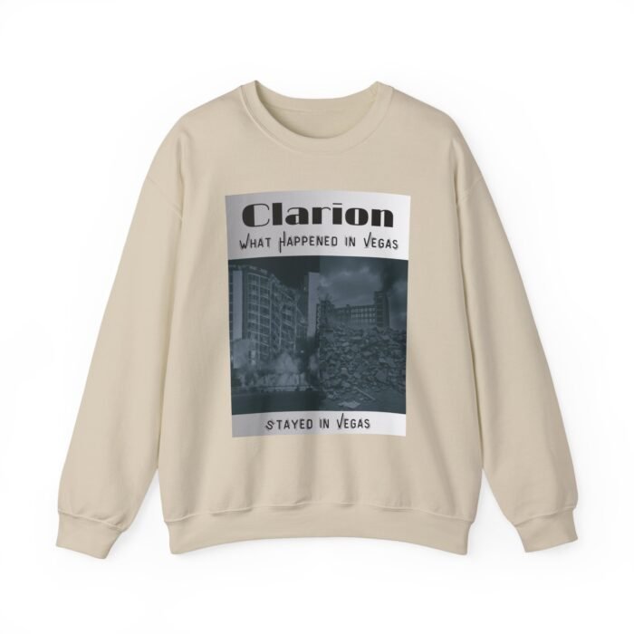 Vintage Vegas Clarion Demo Graphic Sweatshirt - Unisex Crewneck, Ideal for Casual Outfits, Gifts for Him/Her, Perfect for Travel Enthusiasts - Image 10