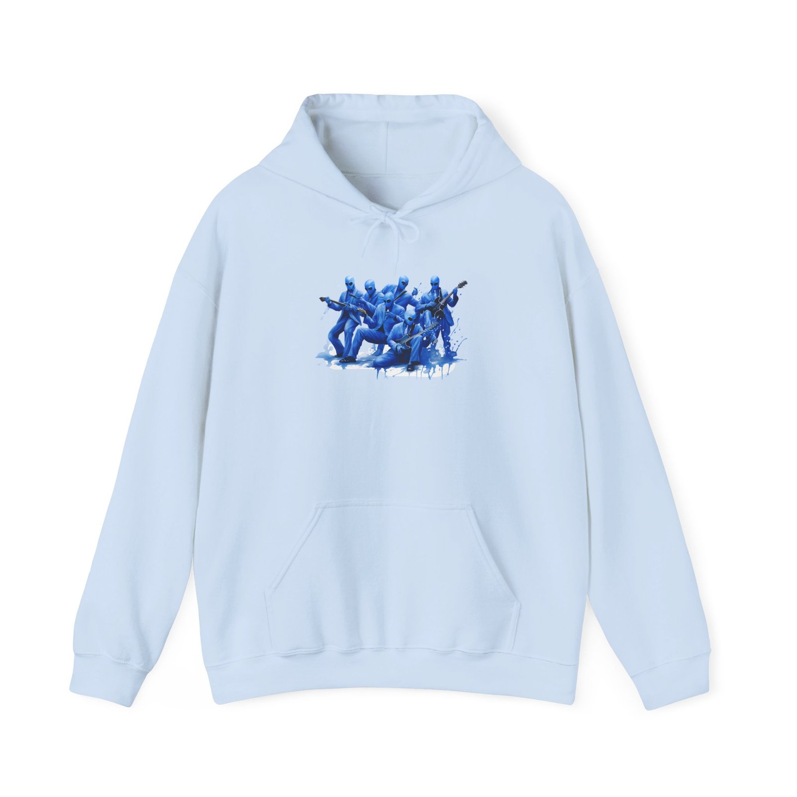 LV Blue Man Group Playful Action Hooded Sweatshirt - Casual Hoodie, Unisex Pullover, Gift for Gamers, Everyday Comfort, Cool Casual Wear - Image 18