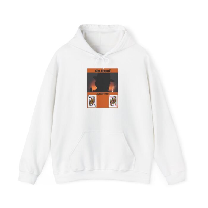 Cozy Unisex Hooded Sweatshirt with Card Gaming Design - Casual Wear, Gift for Him/Her, Comfortable Hoodie, Perfect for Fall/Winter - Image 6
