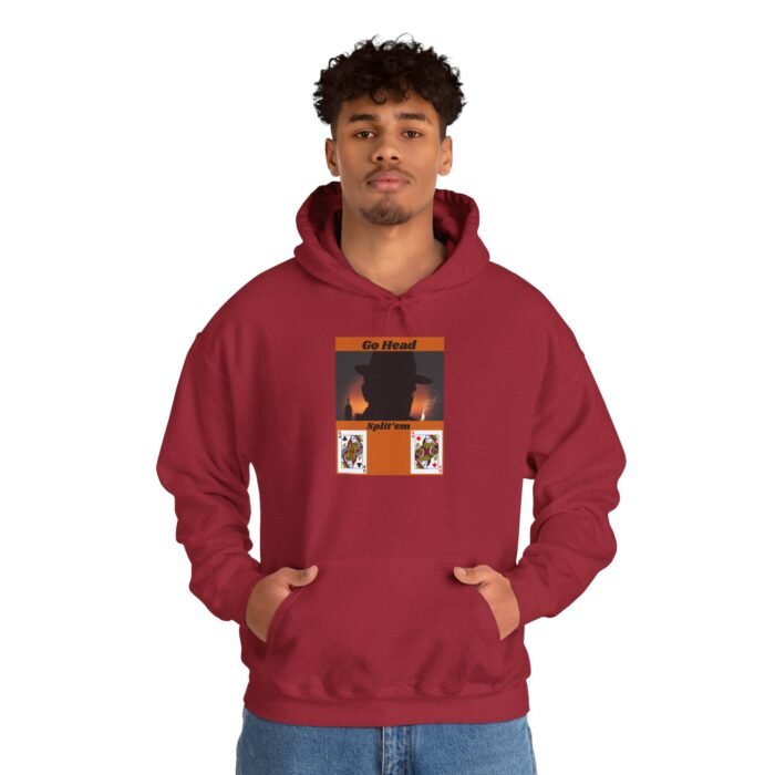 Cozy Unisex Hooded Sweatshirt with Card Gaming Design - Casual Wear, Gift for Him/Her, Comfortable Hoodie, Perfect for Fall/Winter - Image 4